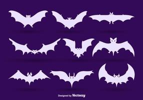 Siluetas de murciélagos vector