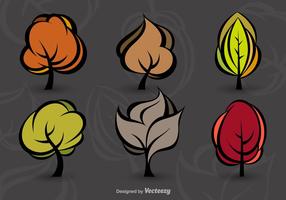 Modern autumn trees vector