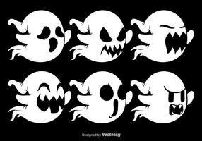 Various Ghost faces vector