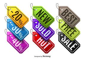 Colorful labels vector