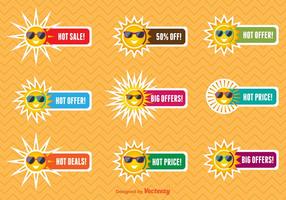 Summer sale labels vector