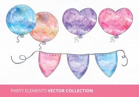 Watercolor Vector Party Elements