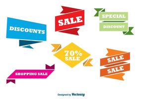 Colorful sale banners vector