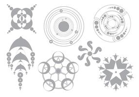 Círculos simples de la cosecha del vector