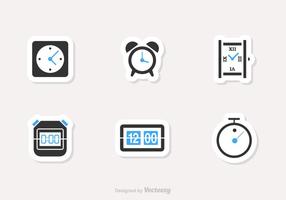 Tiempo Libre Y Iconos Del Vector Del Reloj