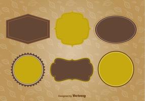 Autumn labels and frames vector
