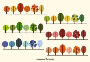 Seasonal trees collection vector