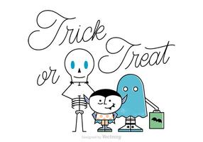 Free Vector Trick Or Treat Background