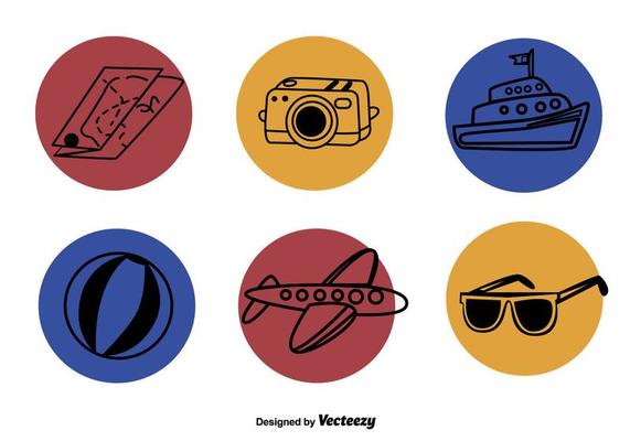 Doodle summer elements