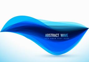 Clean vector blue wave design
