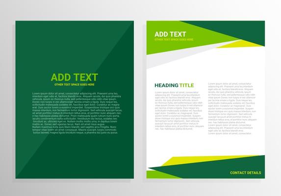 Green brochure template design