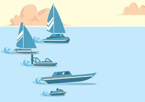 Water Racing Vector