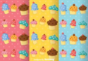 Cupcake Girly Pattern Vectors
