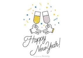 Free Happy New Year Vector Card