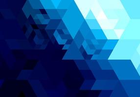 Abstract bright blue geometric shape vector