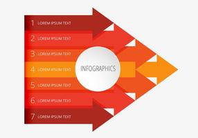 Estilo Flecha Diseño Infográfico Vectorial vector