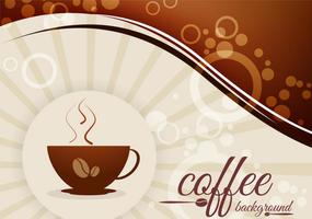 Coffee Background with Beans and Cup Vector