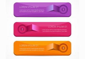 Lifted bright infographic banner vectors set