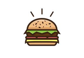 Thick Burger Vector