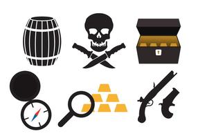 Iconos de pirata vector
