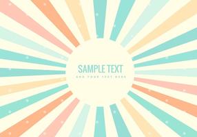 Colorful retro rays background vector