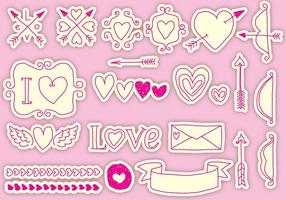 Drawn Valentine Vector Icons