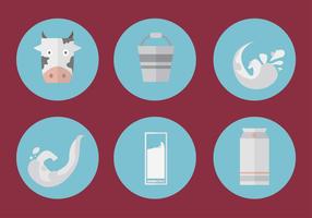 Milk Icon Set vector