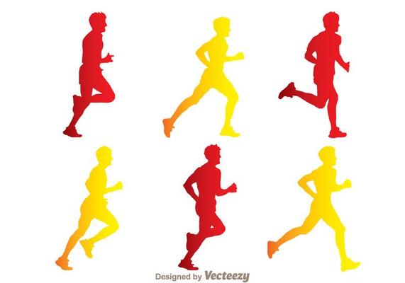 Man Running Silhouette Vectors