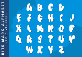 Bite Mark Alphabet Vector