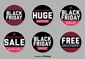 Black friday stickers vector
