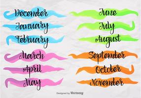 Months of the year banners vector