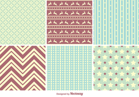 Christmas seamless patterns vector