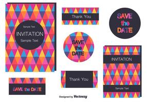 Wedding Invitation Cards vector