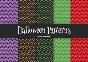 Conjunto de patrones de Halloween vector