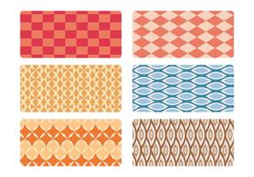 Mid century pattern vector set