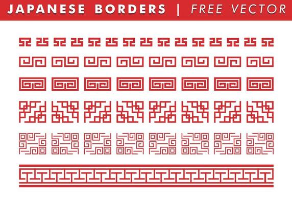 Japanese Borders Free Vector