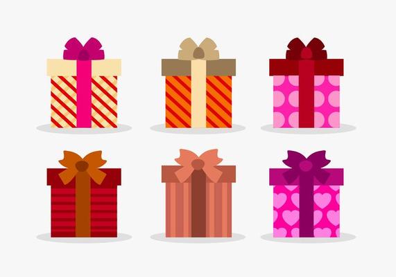 Set of vectir gift boxes