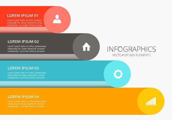 Colorful infographic design vector
