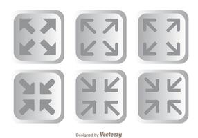 Page Size Button Icons vector