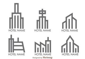 Hoteles Contorno Logo Vectoriales vector