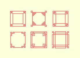 Japanese Square Frame vector