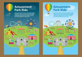 Amusement Park Flyer Vectors