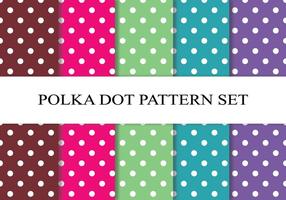 Colorful Polka Dot Pattern Set vector