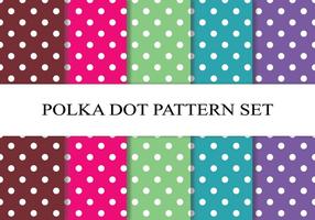 Colorful Polka Dot Pattern Set vector