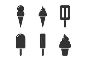 Iconos del cono de la nieve vector