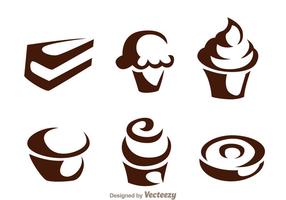 Iconos de pastel vector