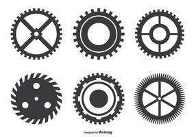 Conjunto de forma de rueda dentada surtido vector