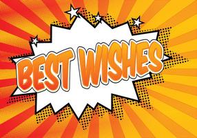 Comic Style Best Wishes Illustration