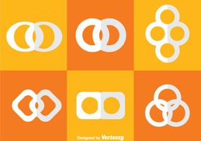 Infinite Loop White Icons vector