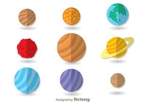 Planetas Iconos planos vector